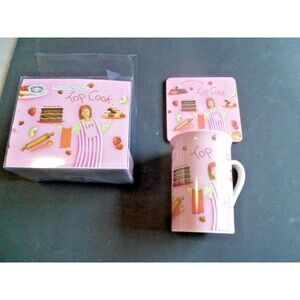 Kent Pottery Coffee Mug and Coaster Set NIB Top Cook Gift Mother's Day